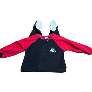 Gerber Black & Red Christmas footie pajamas size 12 months